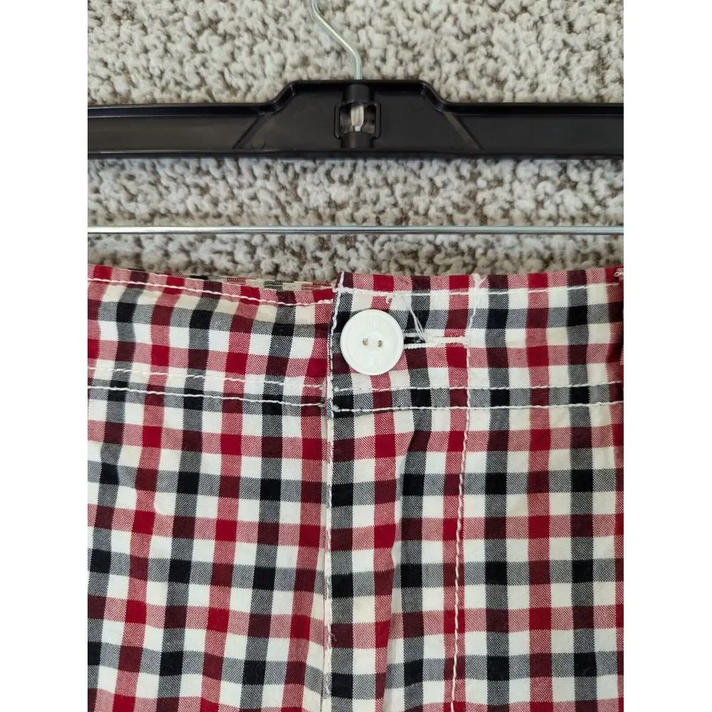 COR3 Plaid Shorts‎ Red Black Y2K Men's Size 34 11